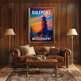 Gulfport Mississippi Coastal Travel Photography Poster