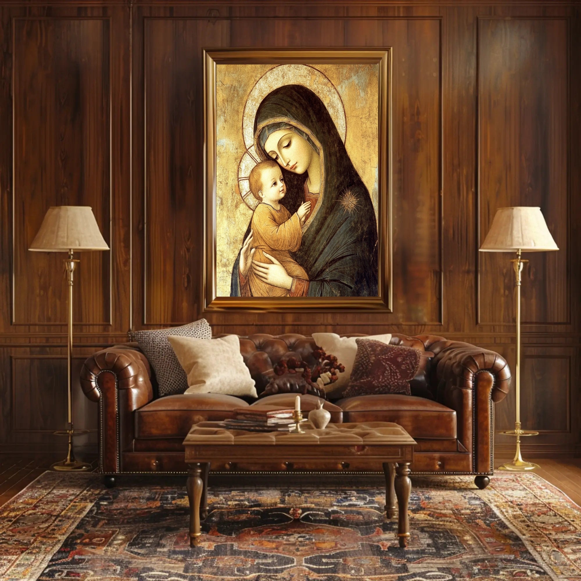 Renaissance Maternal Affection Spiritual Art Poster