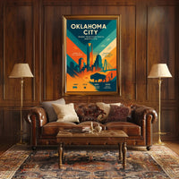 Oklahoma City Skyline: Urban or Cityscape Poster PosterGoat