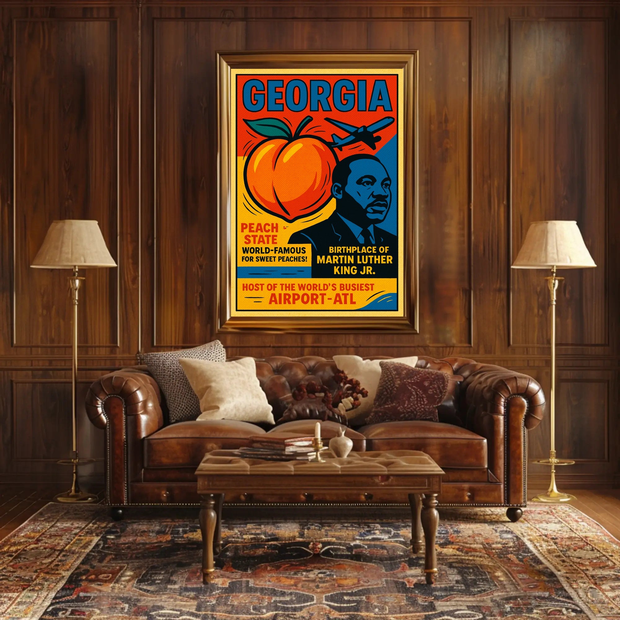 Georgia Peach State Travel Poster