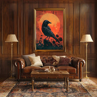 The Majestic Crow Art Print Poster for Home Decor and Nature Lovers PosterGoat