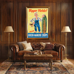 Agriculture Innovation Vintage Art: Mid-Century Propaganda Poster PosterGoat