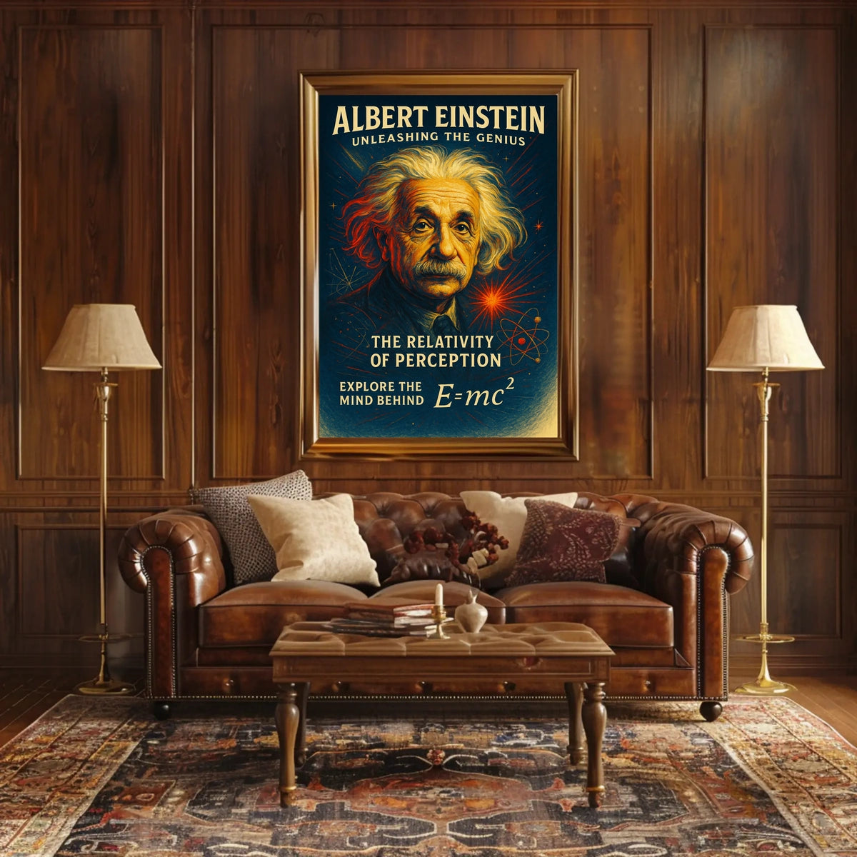 Albert Einstein Vintage Physics Inspiration Poster
