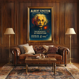 Albert Einstein Vintage Physics Inspiration Poster