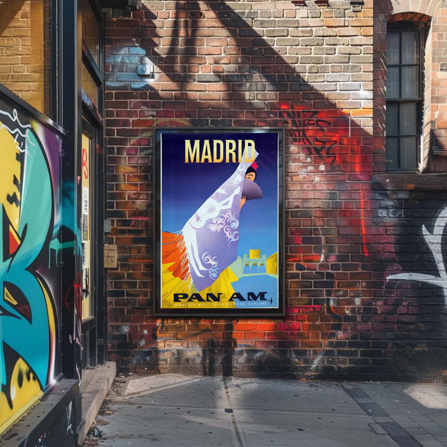 Madrid - Pan Am Travel Poster