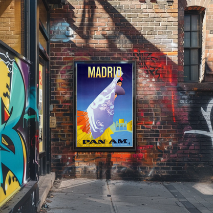 Madrid - Pan Am Travel Poster