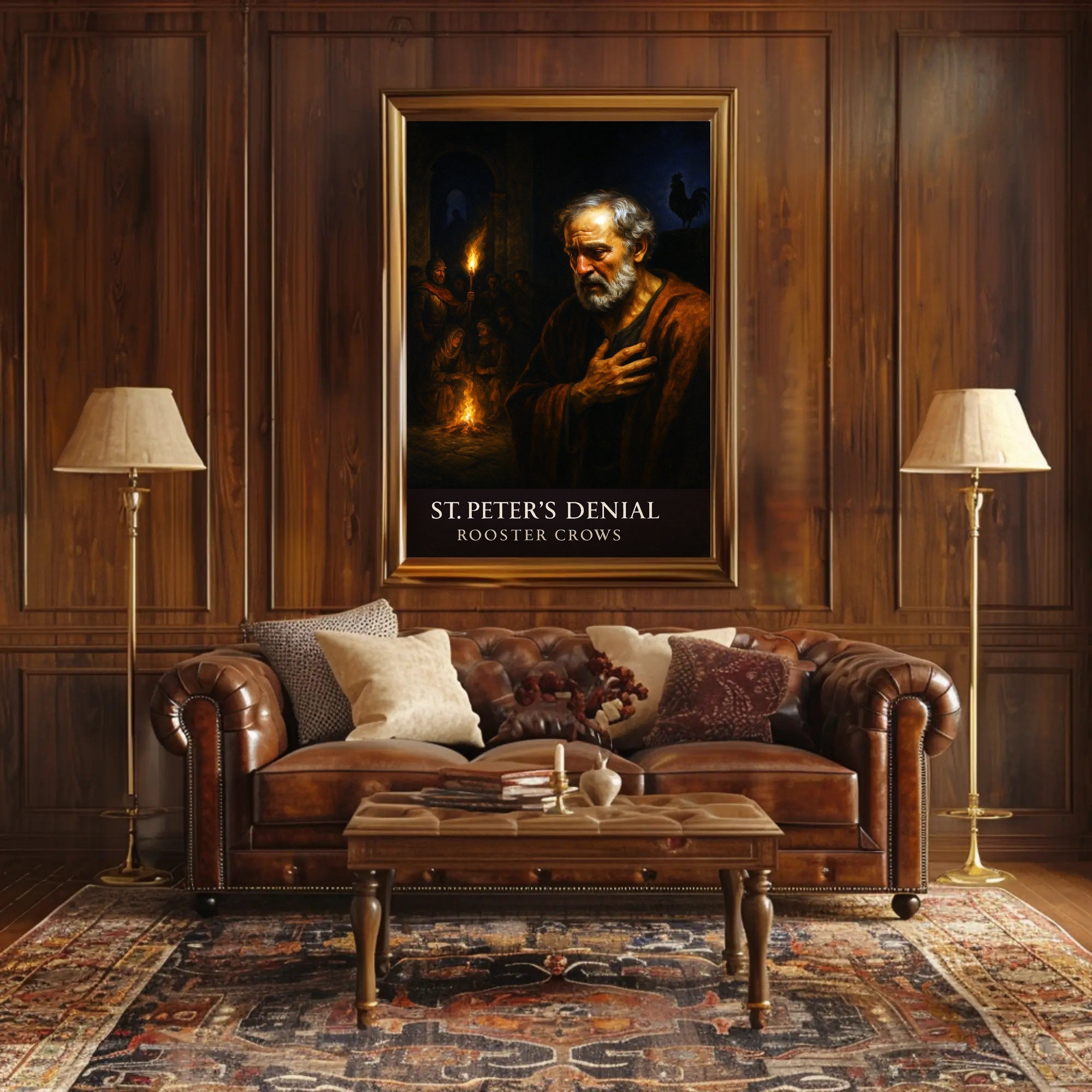St. Peter’s Denial Rooster Crows Poster PosterGoat