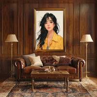 Vibrant Portrait In Yellow Poster