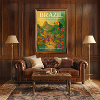 Brazil Heartbeat of South America Poster Art Print PosterGoat