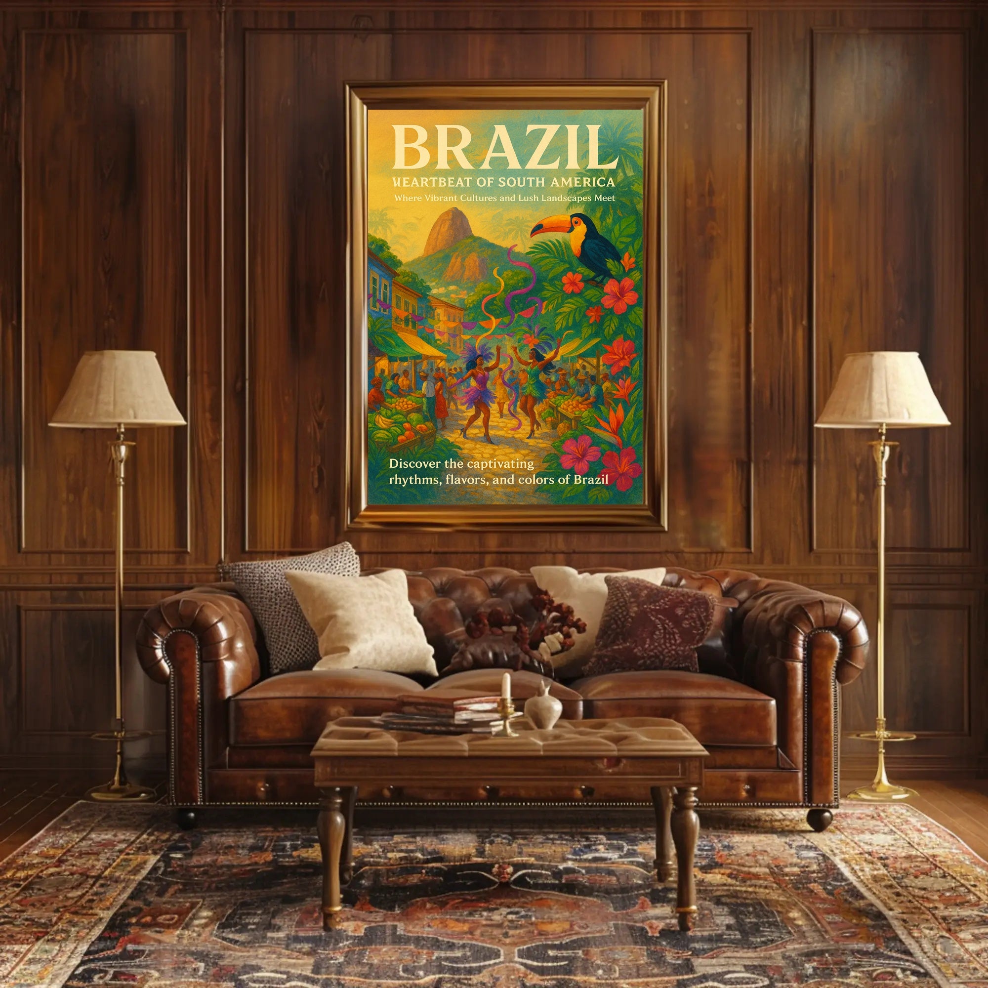 Brazil Heartbeat of South America Poster Art Print PosterGoat