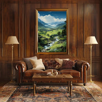 Serene Valley Landscape Poster