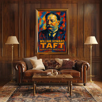 William Howard Taft 27th President of the United States Glitch Hop Art Poster