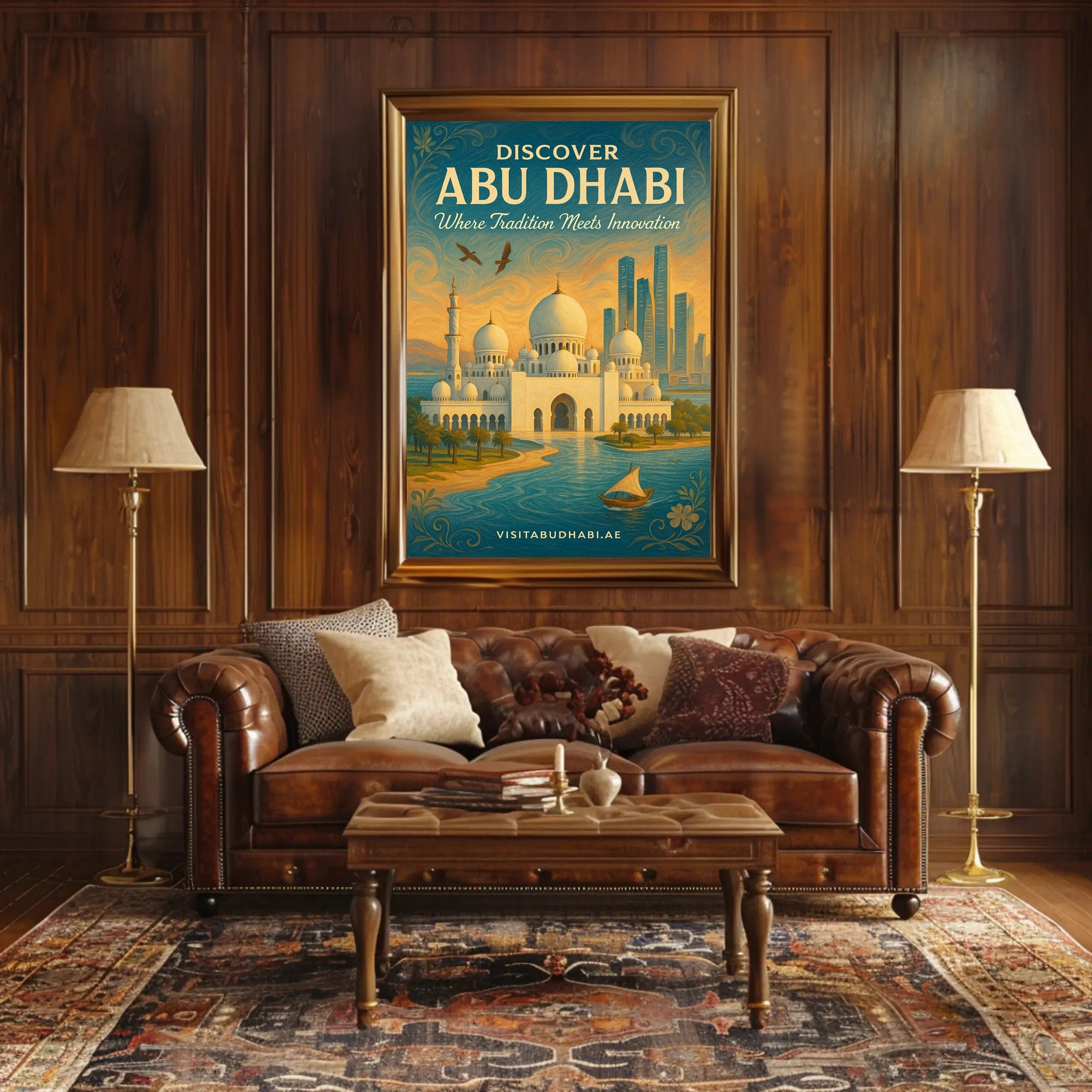 Abu Dhabi Tradition Meets Innovation Travel Poster