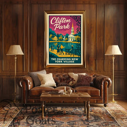 Clifton Park Vintage Charm Travel Poster