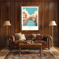 Venetian Waterways: Vintage Travel Poster