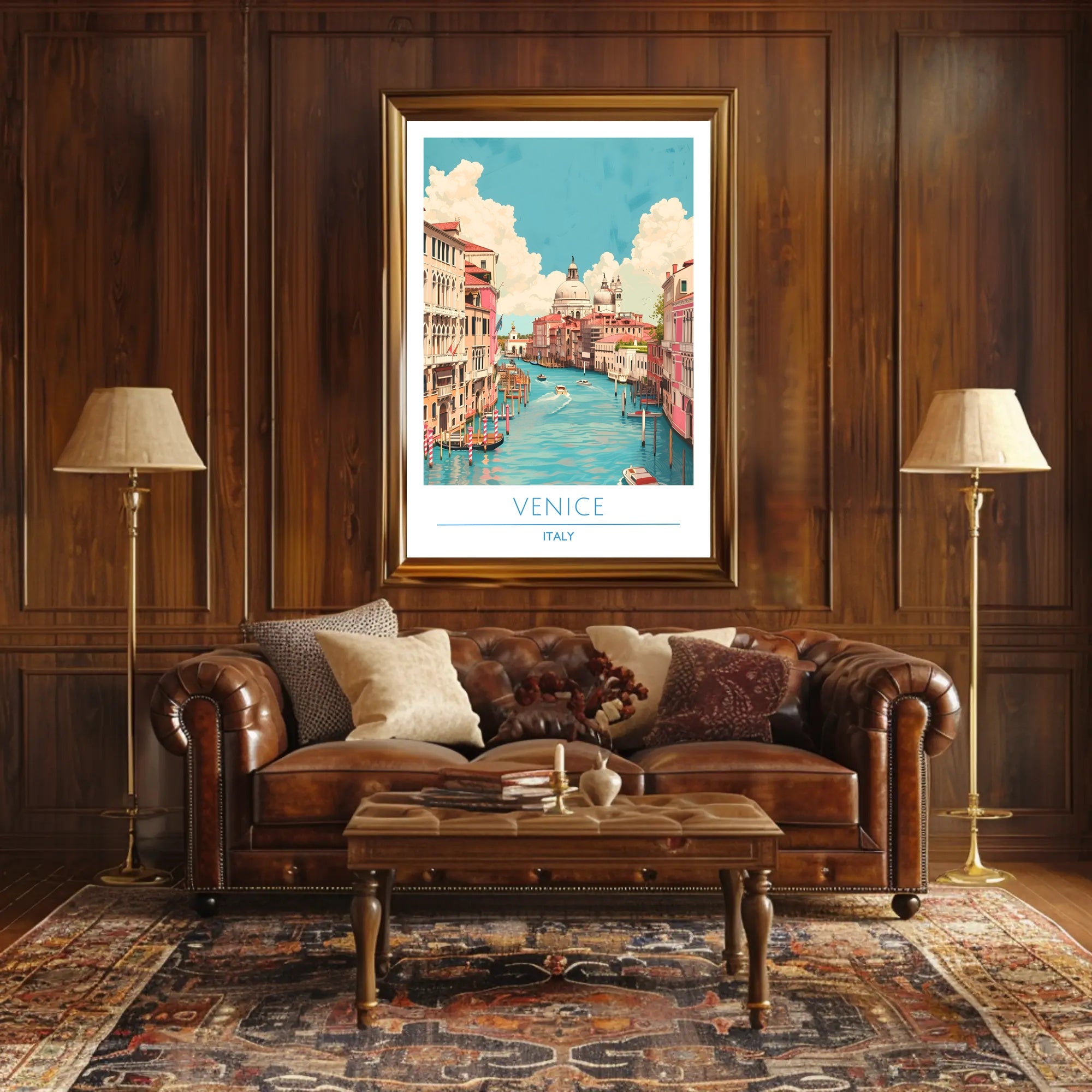Venetian Waterways: Vintage Travel Poster
