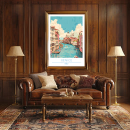 Venetian Waterways: Vintage Travel Poster