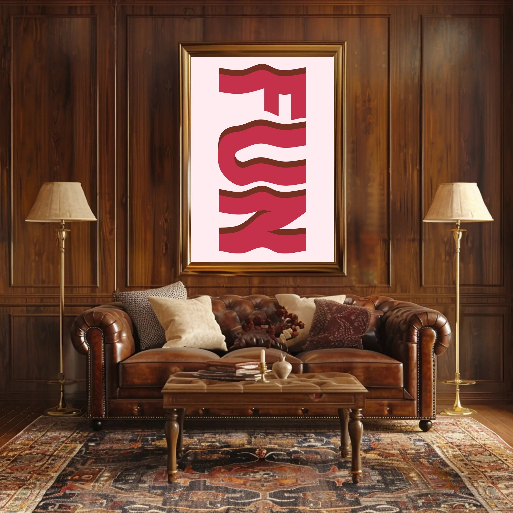 Playful Bacon-Like Typography in Abstract or Artistic Poster PosterGoat
