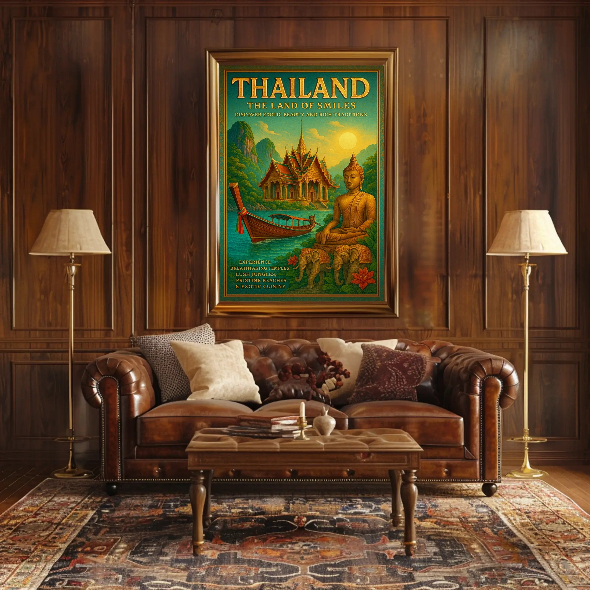 Thailand: The Land of Smiles Travel Poster