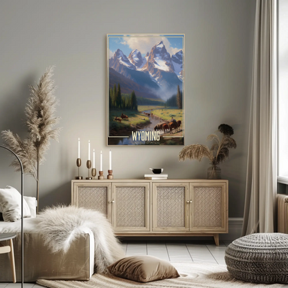 Wyoming United States Vintage Poster