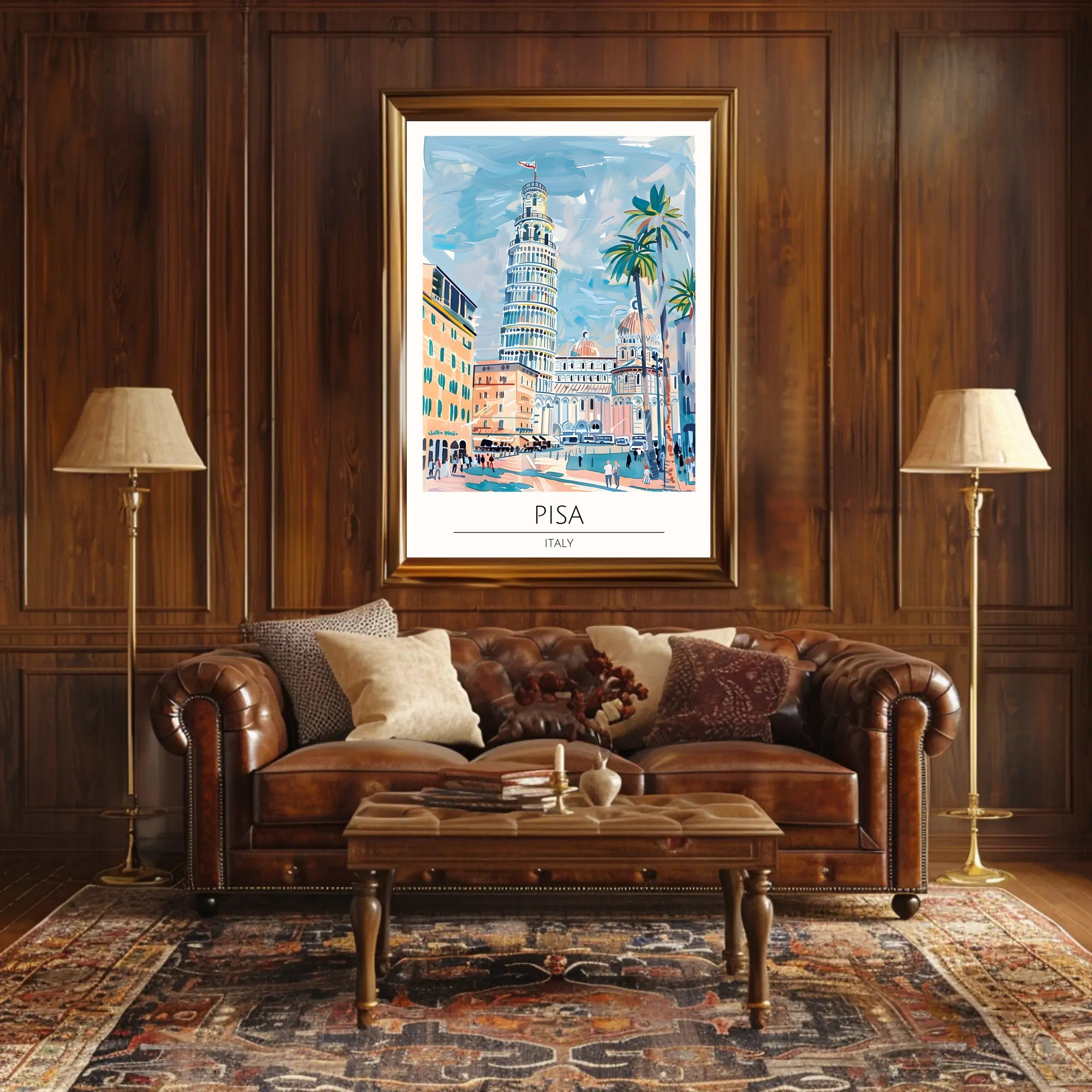 Pisa: A Vibrant Illustration Poster PosterGoat