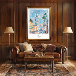 Pisa: A Vibrant Illustration Poster PosterGoat