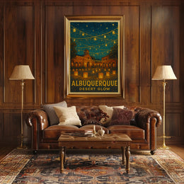 Albuquerque Desert Glow Poster