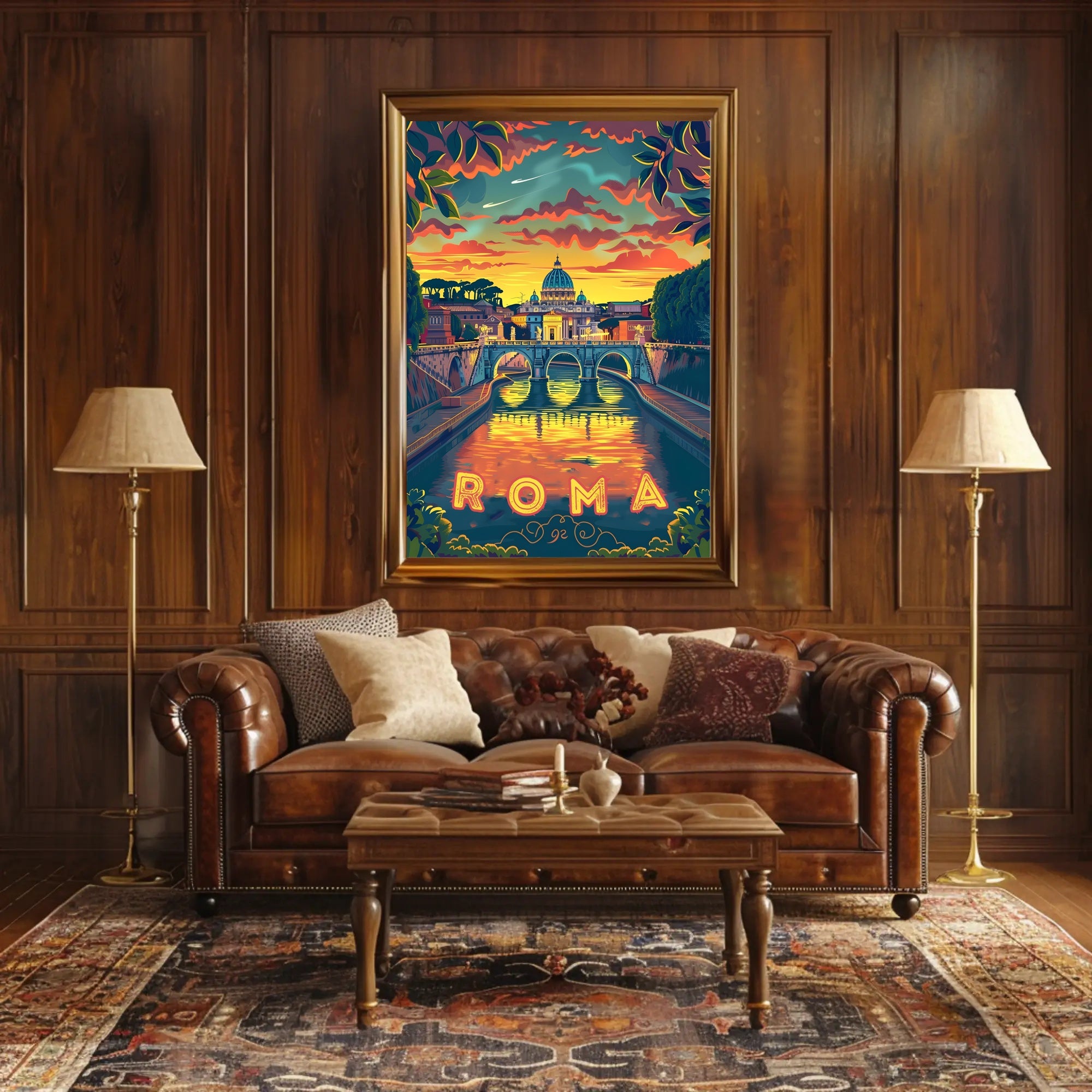 Rome's Majestic Architecture Featured Travel Poster