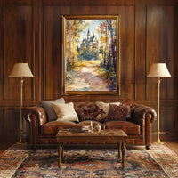 Germany Neuschwanstein Castle View from Forest Path Poster