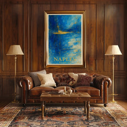 Naples Florida Poster Palm Trees Beach Sunset Wall Art