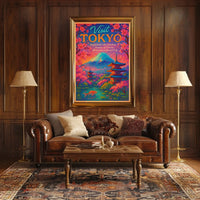 Visit Tokyo Cherry Blossoms Mount Fuji Poster