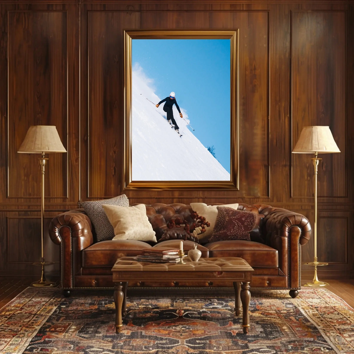 Skiing Adventure Poster