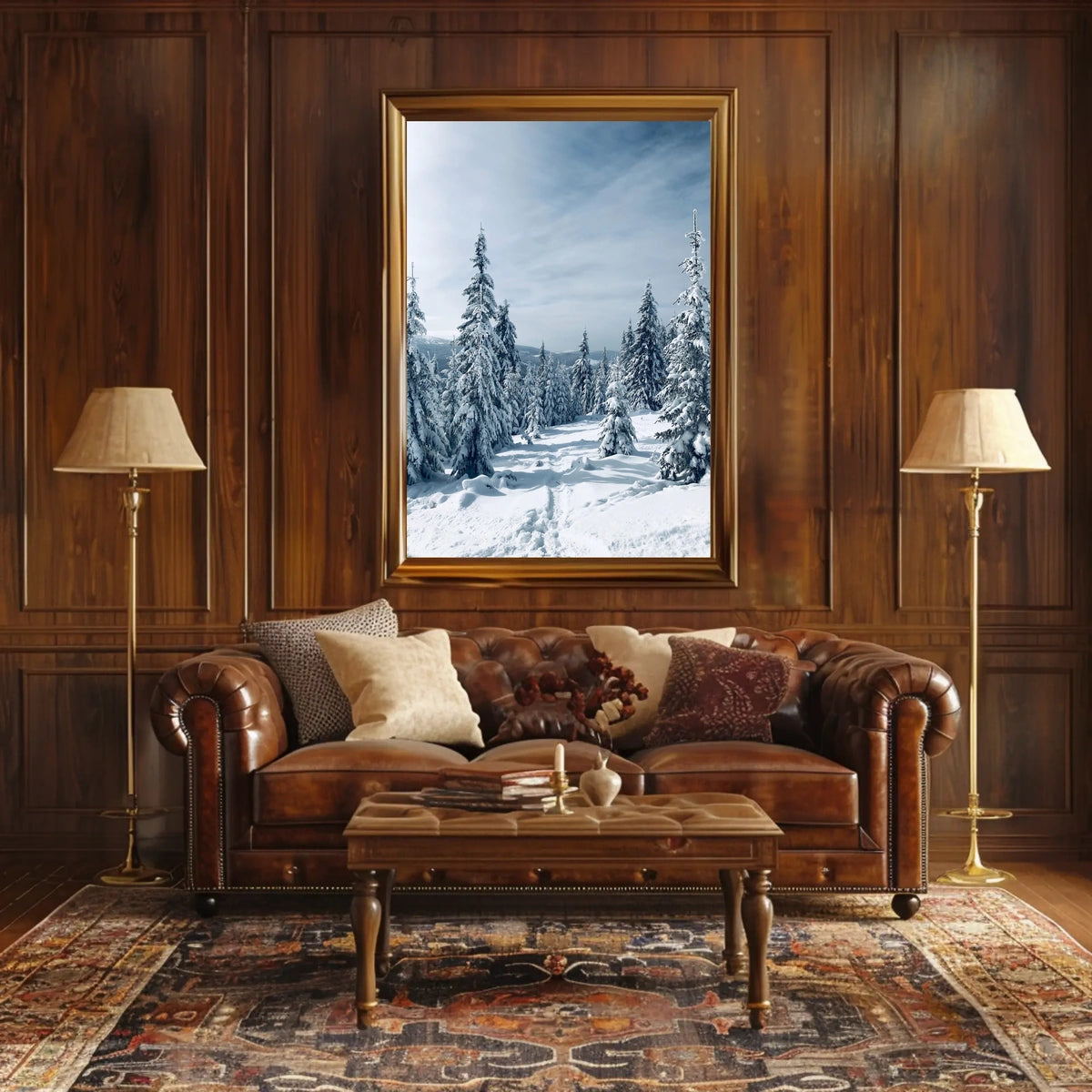 Serene Winter Forest Scene: National Park Poster