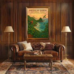 American Samoa National Park Travel Adventure Poster