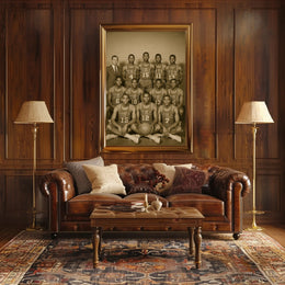 USA Basketball Team Portrait Poster Vintage Sports Print