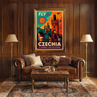 Czechia Travel Adventure Vibrant Artistic Poster PosterGoat