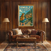 Amalfi Coast Adventure Poster Wall Art Travel Print