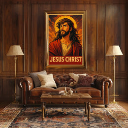 Jesus Christ Iconic Representation Poster