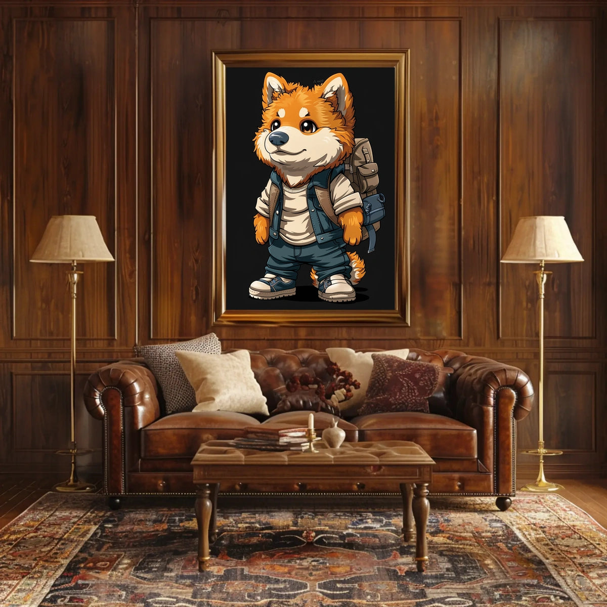 Adventurous Fox Character Poster