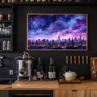 Starry Cityscape Poster