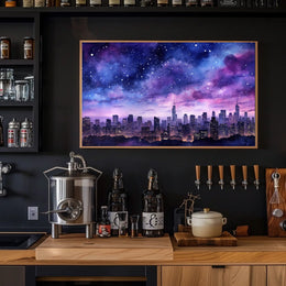 Starry Cityscape Poster