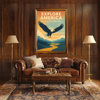 Explore America Discover The Land Of Poster