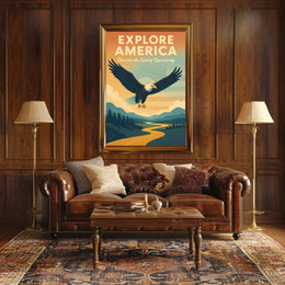 Explore America Discover The Land Of Poster