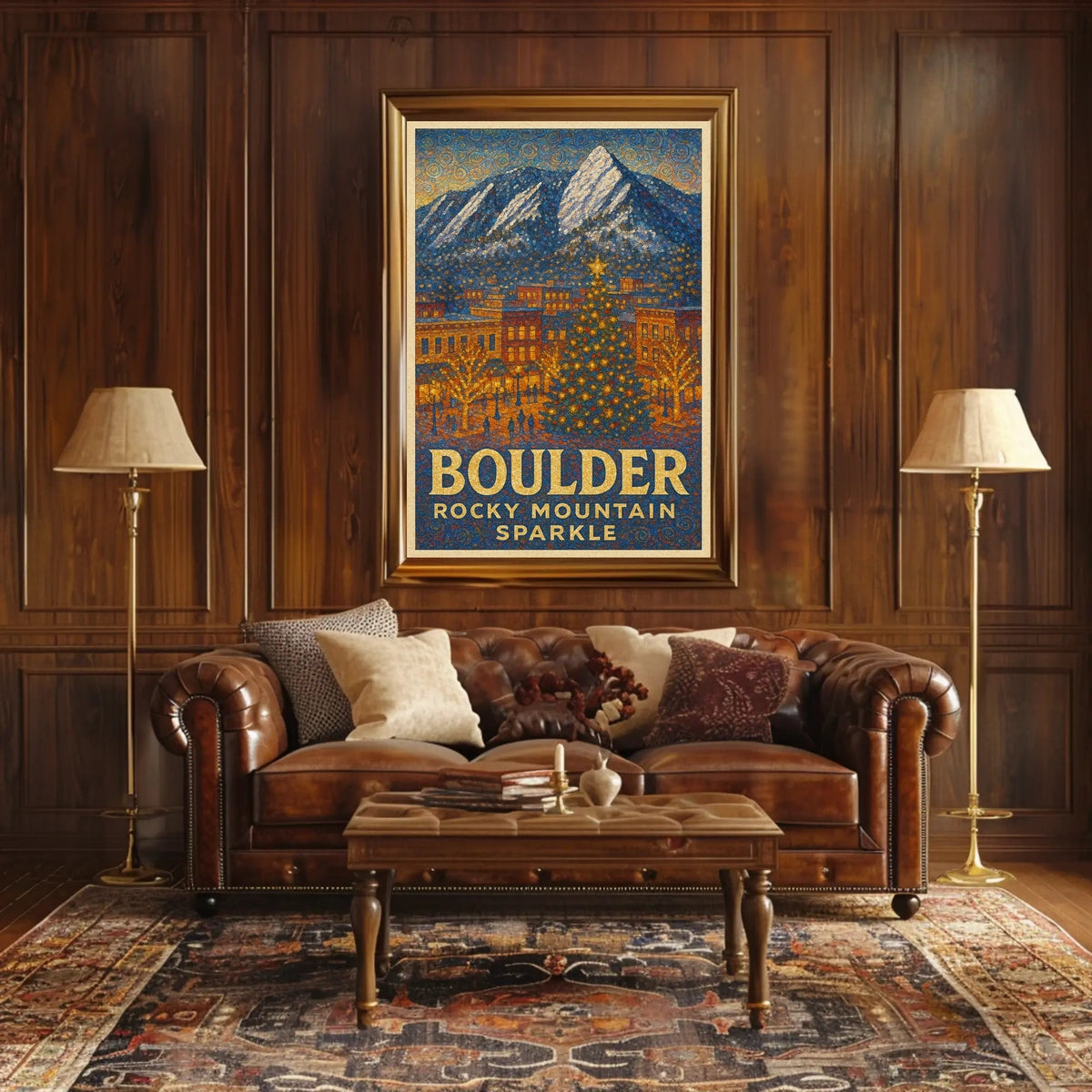 Boulder Rocky Mountain Sparkle Poster