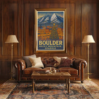 Boulder Rocky Mountain Sparkle Poster