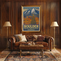 Boulder Rocky Mountain Sparkle Poster