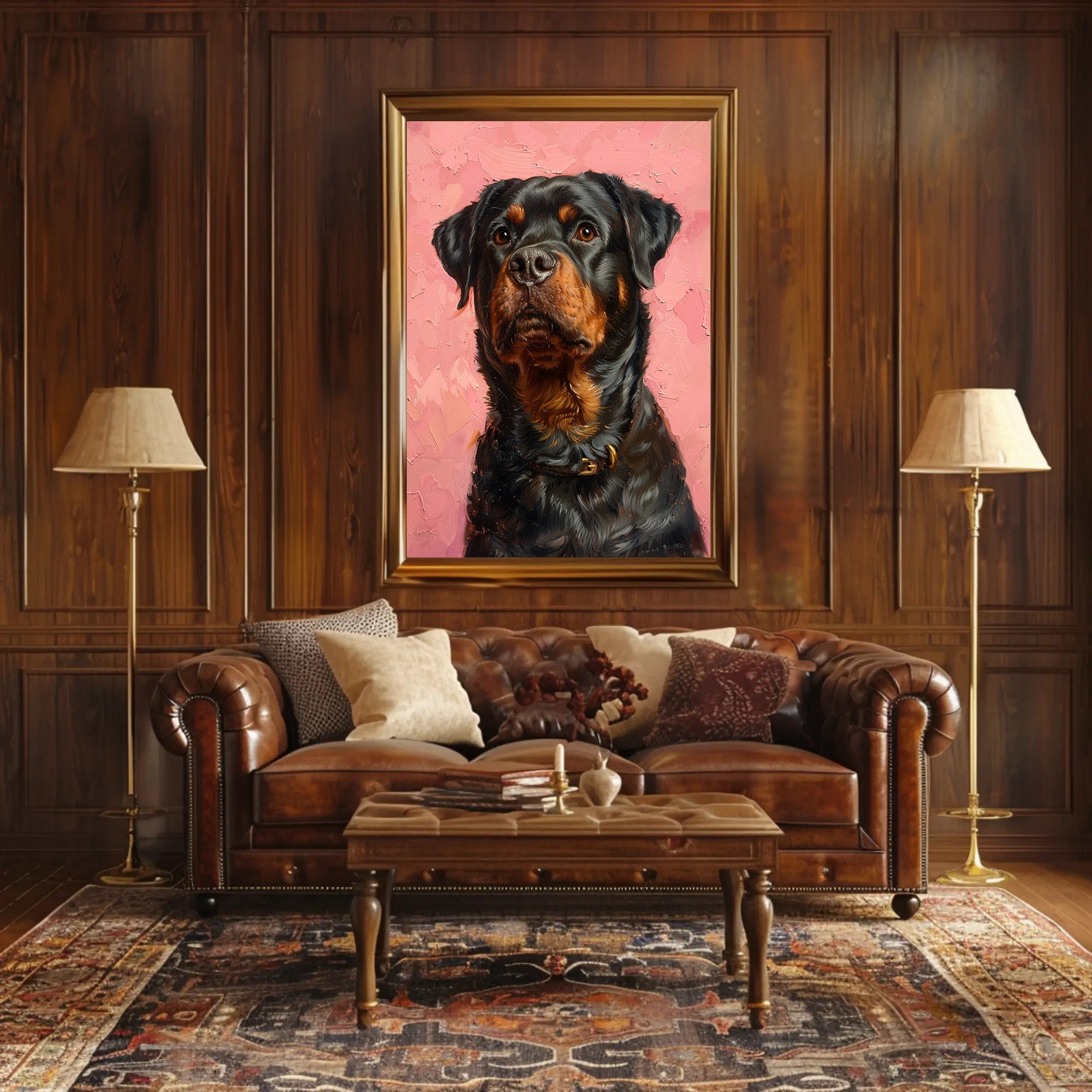 Rottweiler Dog Art Print: Bold and Affectionate Dog Breed Poster PosterGoat