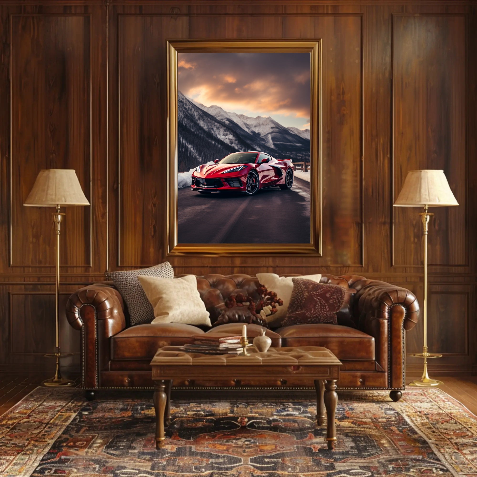 Sleek Performance in a Winter Wonderland Poster PosterGoat