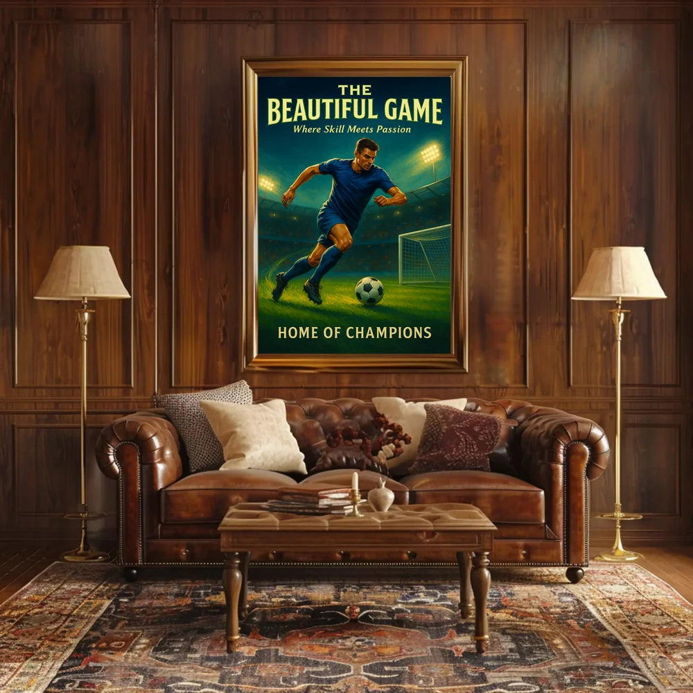 Soccer Stadium Action: Sports Poster PosterGoat