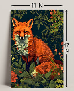 Red Fox Forest Serenity Animal Poster